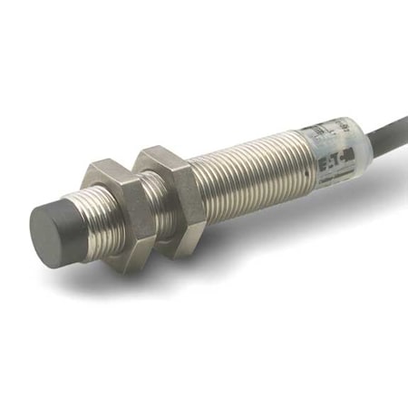 Eaton E57-12LE10-B - Cylindrical, Inductive Proximity Sensor, 12 mm Dia., Stainless Steel, 2 m, Bare Wire, 3 Wires, Unshielded