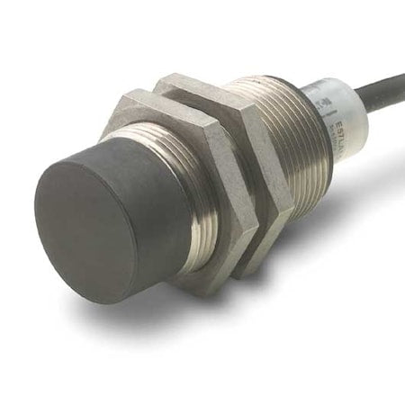 Eaton E57LAL30A2EA - Cylindrical, Inductive Proximity Sensor, 30 mm Dia., Stainless Steel, Micro, 2 Wires, Unshielded