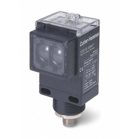 Eaton 1251E-6543 - Through-Beam Photoelectric Sensor Receiver, Dual Key Micro Connector, Right Angle, Rectangular, Selectable Light On/Dark On, SPST