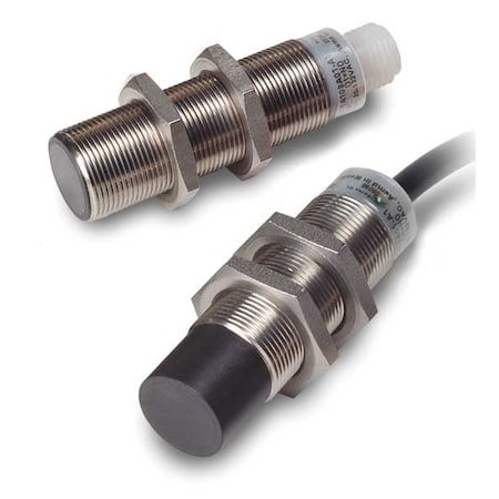 Eaton E59-A18A107D01-CV - Cylindrical, Inductive Proximity Sensor, 18 mm Dia., Stainless Steel, M12, 3 Wires, Shielded