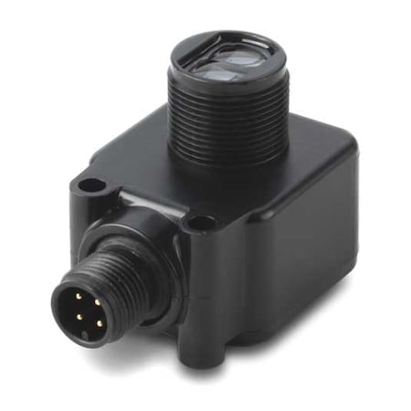 Eaton E65-SMPR3-HLD - Retroreflective Photoelectric Sensor, M12, Right Angle, Cylindrical, Light On, NPN and PNP