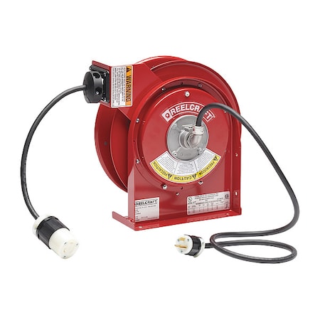Reelcraft L 4545 123 3B - Retractable Cord Reel with 45 ft. Cord 1-Outlet 12/3