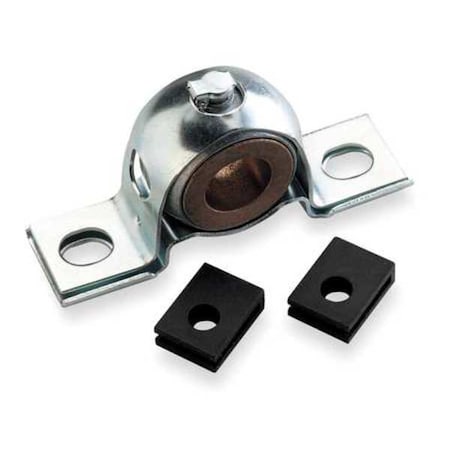 Dayton 2X531 - Pillow Block Bearing, Pressed Steel Housing Material, Sleeve, 1 in Dia, Bronze Insert Material