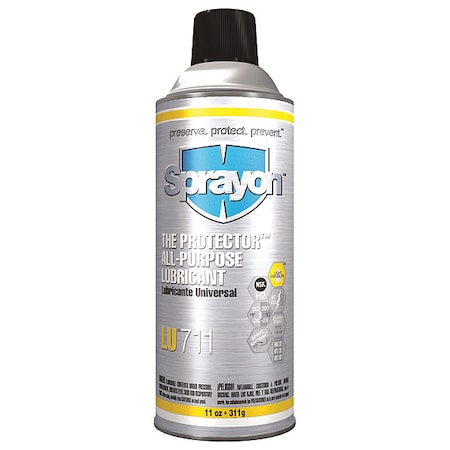 Sprayon SC0711000 - General Purpose Lubricant, 16 oz, Aerosol Spray Can, Mineral Oil Base, 500 Degrees F Max Op Temp, Amber, LU 711 Series