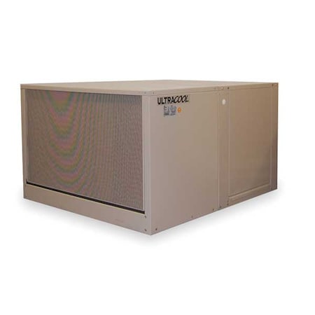 Mastercool 2YAE8-2HTK5-3X274 - Ducted Evaporative Cooler, 4,000 cfm, 1,600 sq ft, 9 gal, 1/3 hp, Belt, Down Discharge, 2 Speed