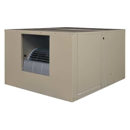 Mastercool 2YAF4-2HTL1-3X275 - Ducted Evaporative Cooler, 4,400 cfm, 1,600 sq ft, 8 gal, 1/2 hp, Belt, Side Discharge, 2 Speed, 230 V