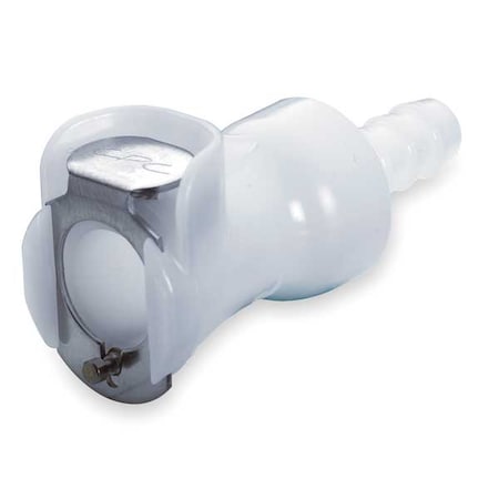 Colder PLCD17005 - Inline Coupler, Acetal, Shut-Off, Barbed