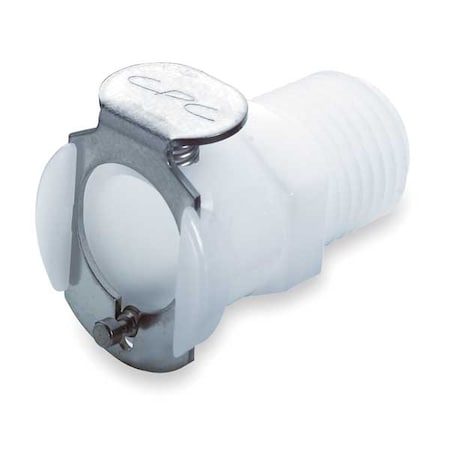 Colder PMCD1002 - Inline Coupler, Acetal, Shut-Off, MNPT