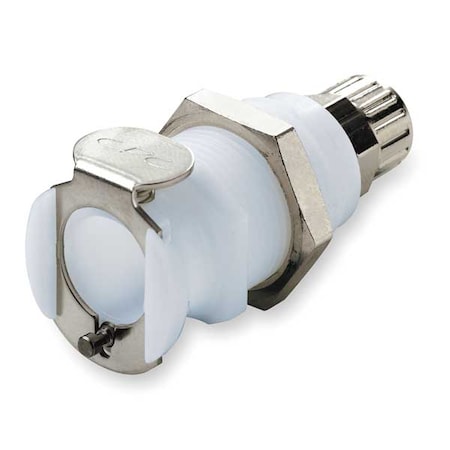 Colder PMCD1204 - Panel Mount Coupler, Acetal, Shut-Off, PTF