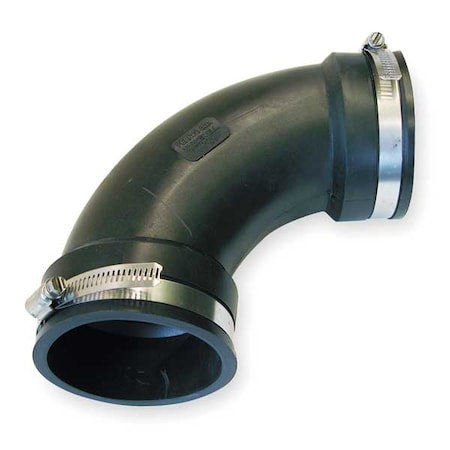 Fernco QL-300 - Flexible Pipe Elbow,PVC,3in Slip-On