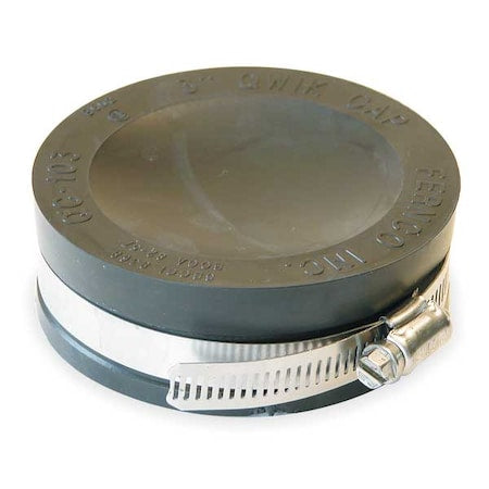 Fernco QC-103 - Round End Cap, PVC, 3 in For Pipe Size