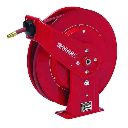 Reelcraft 7650 OLP - Spring Return Hose Reel, 3/8 in Hose Diameter, 50 ft Length, 300 psi Max. Pressure, Red
