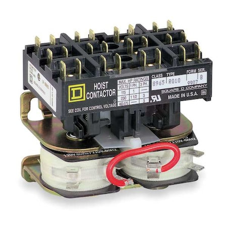Square D 8965RO10V02 - Hoist Contactor, 120 VAC, 3 Pole, Open