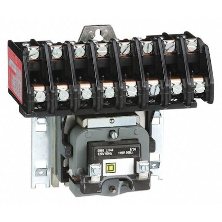 Square D 8903LO80V02 - 120 VAC Electrically Held Lighting Contactor 8 P 30 A