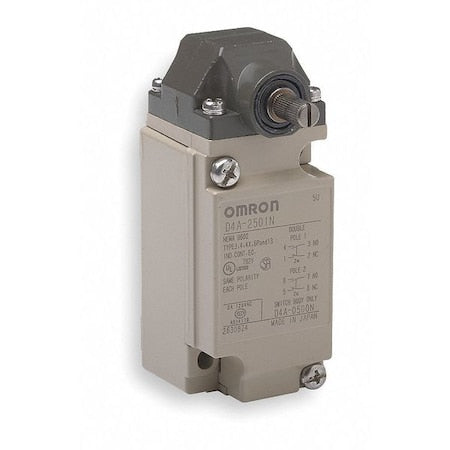 Omron D4A2501N - Heavy Duty Limit Switch, No Lever, Rotary, DPDT, 5 A at 600 V AC, Actuator Location: Side