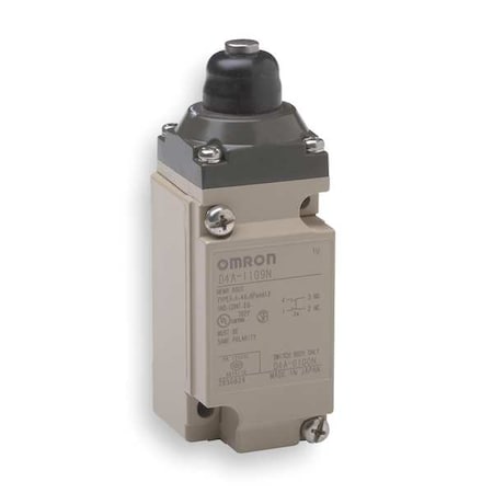 Omron D4A2509N - Heavy Duty Limit Switch, Plunger, DPDT, 5 A at 600 V AC, Actuator Location: Top