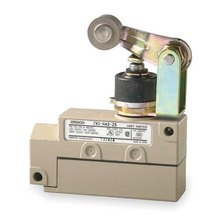 Omron ZV2N222S - Limit Switch, Plunger, Roller, SPDT, 10 A at 480 V AC, Actuator Location: Top