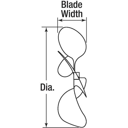 Dayton 2PYR5 - Propeller,Dia 10 In,30 Deg Pitch
