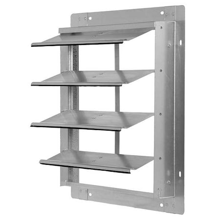 Dayton 2C518 - Aluminum Wall Backdraft Dampr For 12 in Fan, Single Panel, 15 in H-W, 6 in L