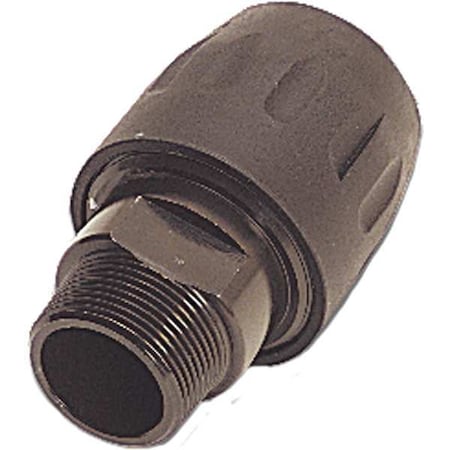 Transair 6605 40 43GR - Male Threaded Connector, Polyamide, Black