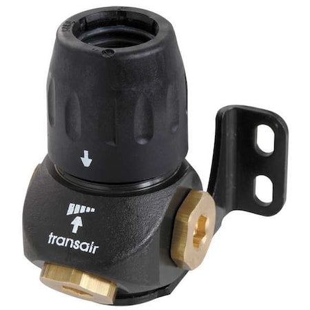 Transair 6696 25 22GR - 3 Port Wall Bracket, Brass, Black