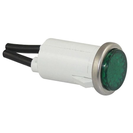 20C848 - Flush Panel Light, Green, 120 V AC