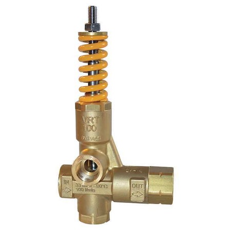 Mecline VRT100-330 - Unloader Valve,26.4 gpm,4800 psi,Brass