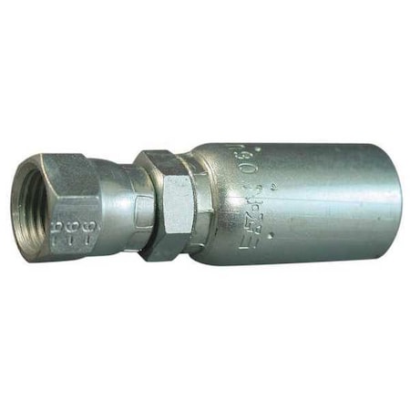 Weatherhead 05E-605 - Crimp Fitting,5/16" I.D.,1/2",F,JIC,PK2
