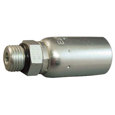 Kurt MB-04-05 - Crimp Fitting,Straight,1/4" ID,ORB