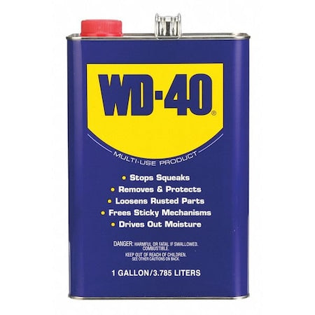 Wd-40 490118 - General Purpose Lubricant, 1 gal, Can, Petroleum Distillates Base, 300 Degrees F Max Op Temp, Amber, Original Formula Series