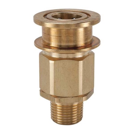 Snap-Tite BVEAC6-6M - Hydraulic Quick Connect Hose Coupling, Brass Body, Sleeve Lock, 3/8"-18 Thread Size, EA Series