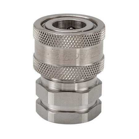 Snap-Tite SVHC8-8F - Hydraulic Quick Connect Hose Coupling, 316 Stainless Steel Body, Sleeve Lock, 1/2"-14 Thread Size