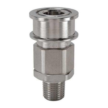 Snap-Tite SVEAC8-8M - Hydraulic Quick Connect Hose Coupling, 316 Stainless Steel Body, Ball Lock, 1/2"-14 Thread Size