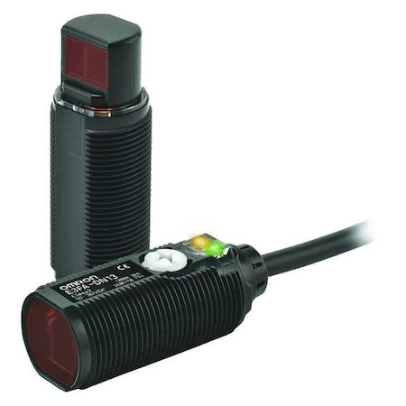 Omron E3FA-DP112M - Diffuse Photoelectric Sensor, Bare Wire, Right Angle, Cylindrical, Selectable Light On/Dark On, PNP