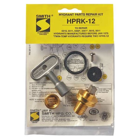 Jay R. Smith Manufacturing HPRK-12 - Hydrant Repair Kit