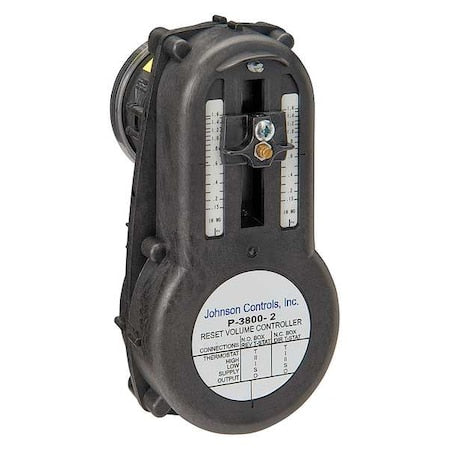 Johnson Controls P-3800-2 - Reset Volume Controller, Black, Direct Acting and Reverse Acting