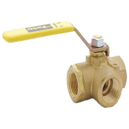 XV533P-6 - Manual 3-Way Ball Valve,3/8",Brass