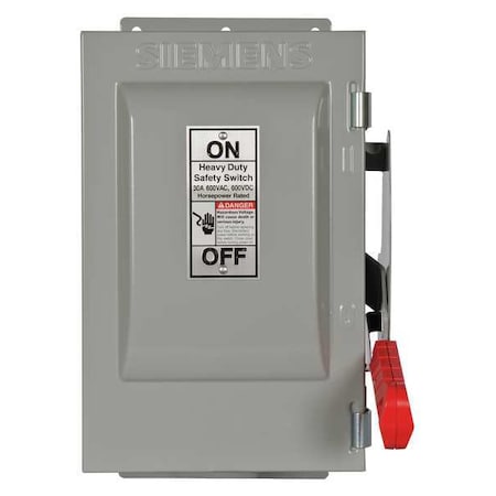 Siemens HNF261J - Nonfusible, Safety Switch, Heavy Duty, 600 V, 2 PST