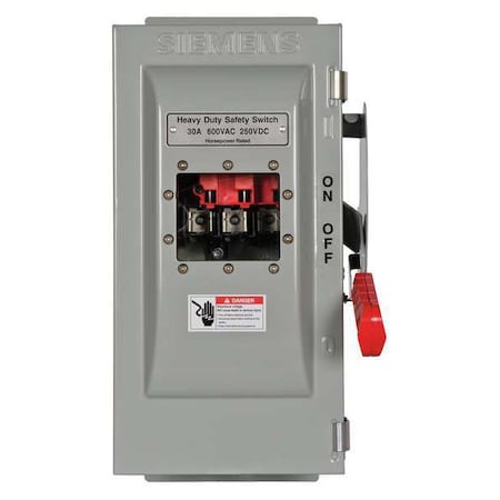 Siemens HF361JW - Fusible, Safety Switch, Heavy Duty, 600 V, 3 PST