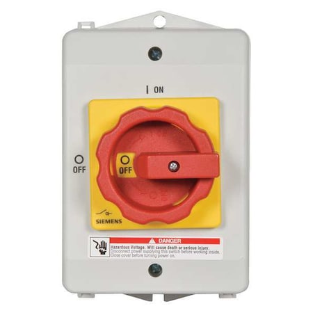 Siemens 3LD22640TB530US2 - Nonfusible, Safety Switch, Heavy Duty, 600 V, 3 PST
