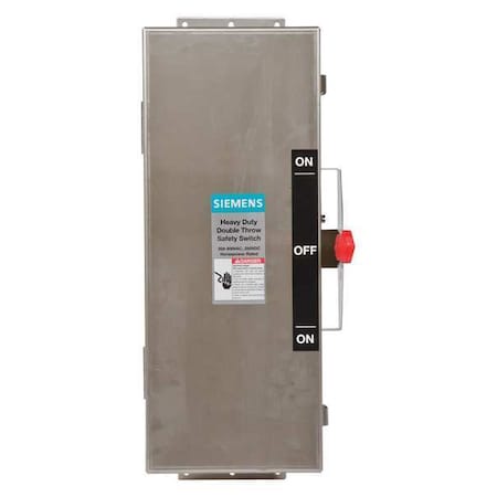 Siemens DTNF361S - Nonfusible, Safety Switch, Heavy Duty, 600 V, 3 PST