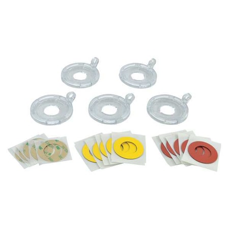 Brady 130823 - Push Button Lockout Base, Clear, Plastic, 1 Max. No. of Padlocks, 69/250 in Max. Shackle Dia.