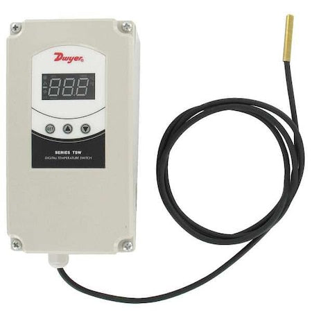 Dwyer Instruments TSW-160 - Weatherproof digital temperature switch, single stage, 12 to 24 VAC/VDC power supply