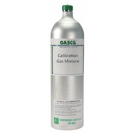 Gasco X02NI99CP7551C2 - Calibration Gas, Hydrogen Cyanide, Nitrogen, 74 L, C-10 Connection, +/-5% Accuracy