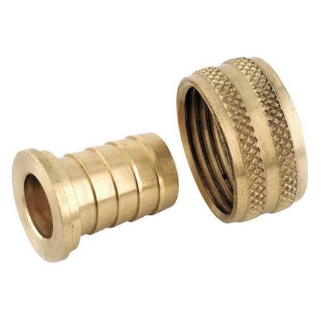 707046-0812 - Barbed Hose Fitting, 1/2" Tube OD, 3/4 in Pipe Size, Low Lead Brass