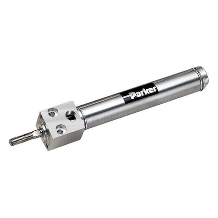 Parker 0.75BFDSRM01.00 - Air Cylinder, 3/4 in Bore, 1 in Stroke, Round Body Double Acting, Stainless Steel .