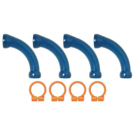 Loc-Line 50874 - Extended Elbow w/ Clamps Kit,1/2 In,PK4