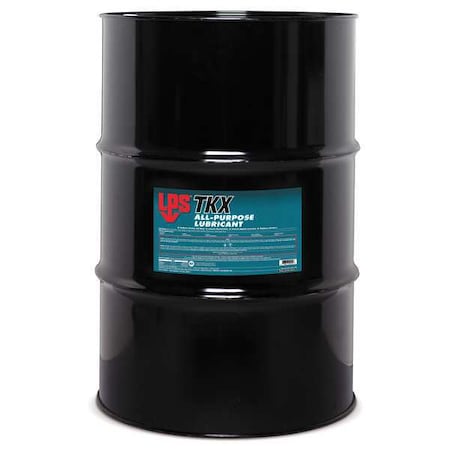 Lps 02055 - General Purpose Lubricant, 55 gal, Drum, Mineral Oil Base, 300 Degrees F Max Op Temp, Green, TKX Series