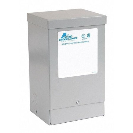 Acme Electric T253109S - Low Voltage Distribution Transformer, 0.75 k VA, NEMA 3 R, 120/240 V AC, 600 V AC