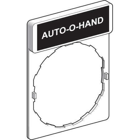 Schneider Electric ZBY2385 - Legnd Plat,Auto Hand,Wht/Blk/Red,Rectangle